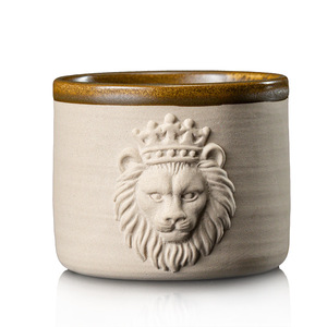 <span class=keywords><strong>Taza</strong></span> de Espresso de Cerámica Gruesa de 4/8.5oz, Estilo Real de Oriente Medio, <span class=keywords><strong>Taza</strong></span> de Agua Creativa con Cabeza de Animal en Relieve 3D, Informe FCM - Product Image 5