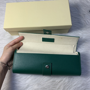 Leather <b>Watch</b> Roll for Travel Handmade Men's <b>Watch</b> <b>Case</b> with Green Embossed Custom Logo Service for Promotional Gifts - Product Image 6