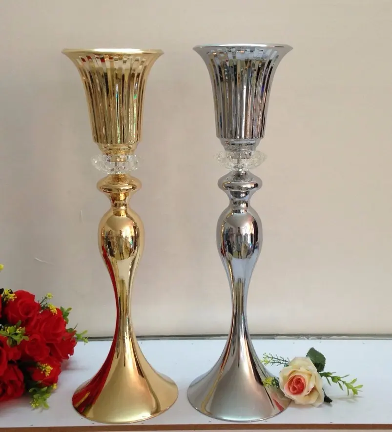 New Arrival Horn-förmigen Road Lead Wedding Table Flower Vase For Party Centerpiece Home Decoration