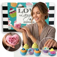 Bombes de bain à marque privée, lot de bombes effervescentes DIY de Noël, diffuseurs de vapeur pour la douche, bombes de bain cristallines à la lavande, véganes, en gros, pour enfants