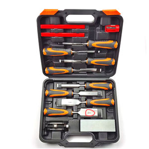 Jeu d'outils de <span class=keywords><strong>ciseau</strong></span> <span class=keywords><strong>à</strong></span> <span class=keywords><strong>bois</strong></span> 10 pièces <span class=keywords><strong>ciseau</strong></span> robuste, guide d'affûtage, pierre <span class=keywords><strong>à</strong></span> aiguiser avec boîte de rangement pour menuisier ou menuiserie - Product Image 4