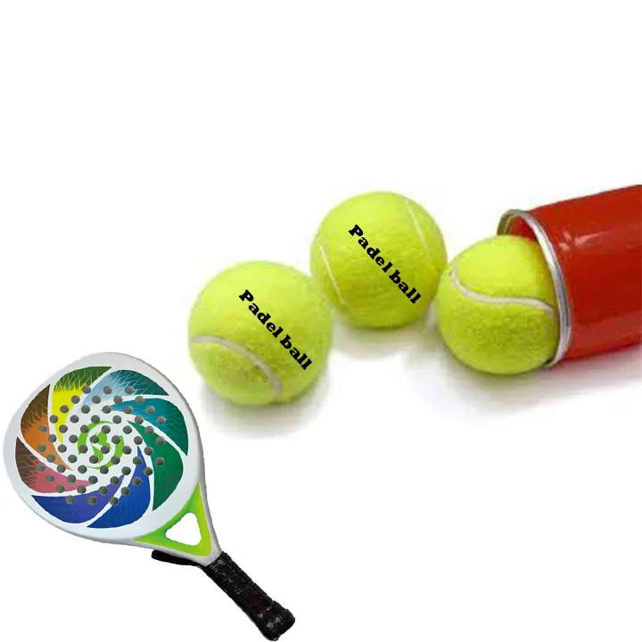 Pelotas de tenis de Pádel de fieltro de lana 52% aprobadas por la ITF de alta calidad, pelota de tenis de playa impresa con logotipo personalizado para tenis POP