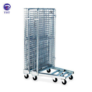 Transporte Almacenamiento A-Frame Wire <span class=keywords><strong>500kg</strong></span> Carro de <span class=keywords><strong>metal</strong></span> rodante plegable con ruedas - Product Image 3