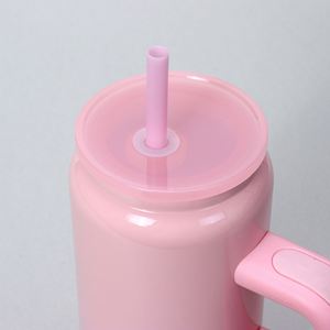 Wholesale <b>Custom</b> 16Oz 304 Stainless Steel Vacuum Insulated Travel Car Ice Master Mason Jar Tumbler Mug <b>Cup</b> With Straw Handle - Product Image 4
