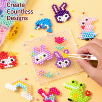 Kit de Perles Magiques à l'Eau DIY 24 Couleurs, Perles à Pulvériser Sans Repassage, Jouet Créatif pour Enfants, Activité à Domicile