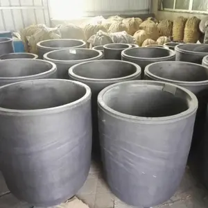 Fábrica venda direta refratário 1000kg silício carboneto sagger sic grafite cadinho para alumínio derretendo