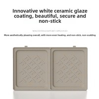 Machine à sandwich électrique portable double plaque antiadhésive RSC Wholesale avec minuteur, multifonction, pour gaufres et petit-déjeuner