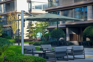 Parasol d'extérieur 4x4 avec base en alliage d'aluminium solaire, réglable, pour jardin, cour, mobilier d'extérieur, qualité luxueuse - Product Image 3