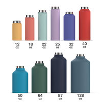 Bouteille d'eau personnalisée 32oz, isotherme pour boissons chaudes et froides, en acier inoxydable, avec paille et brosse