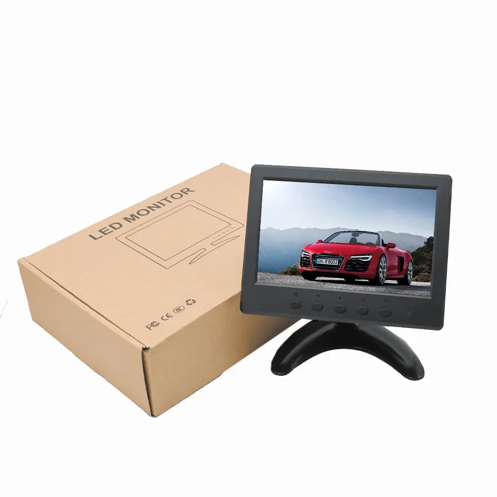 1080p 7 بوصة البسيطة الصناعية Ips LCD TFT سيارة حافلة رباعية مراقب PC زائد التوت بي شاشة شاحنة المحمولة <span class=keywords><strong>HDMI</strong></span> لمراقبة PC