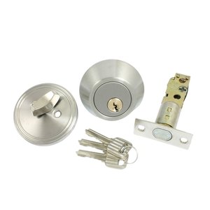 Serrure de sécurité pour porte d'entrée, pêne dormant à cylindre unique, couleur argent, avec clés - Product Image 6