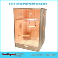 Cage à perroquet en bois massif pour l'élevage des oiseaux avec température constante et trou d'aération élargi