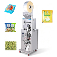 Machine d'emballage verticale automatique pour poudre d'épices et céréales en sachets, avec fonctions de remplissage, d'emballage, de capsulage et de découpe pour film/plaque plastique alimentaire