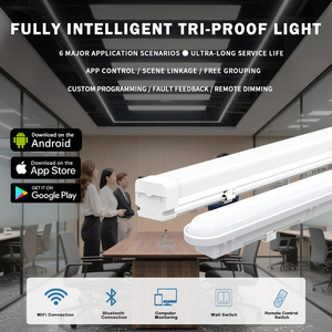 Luz Inteligente con Control en la Nube, Resistente al Agua, con Sensor de Movimiento y Control de Iluminación Segmentado Autónomo para Aulas, Varios Tamaños - Product Image 1