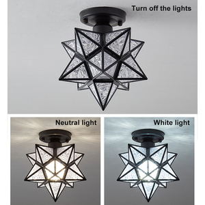 Lampada da soffitto a cinque punte a stella <span class=keywords><strong>luce</strong></span> da soffitto corridoio corridoio balcone piccole lampade in ferro lampada ad arte <span class=keywords><strong>lampadari</strong></span> - Product Image 5