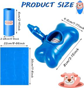 ที่ใส่ถุงเก็บอุจจาระสุนัขรูปกระดูกแบบพกพา ขายดี พร้อมโลโก้สั่งทำได้  สำหรับใช้กลางแจ้ง ย่อยสลายได้ บรรจุถุง 1 ม้วน - Product Image 2