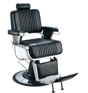 Chaises de barbier de haute qualité à hauteur de siège réglable, plaque de placage, chaise de salon de coiffure, vente en gros, personnalisable, noir moderne - Product Image 1