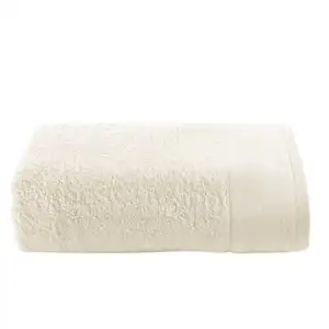 Made In Italy Excellent Quality All Season 100% Cotton Ivory Bath Towel With Natural Fiber For Bathroom