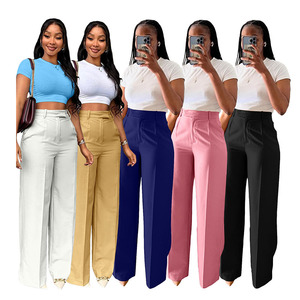 <span class=keywords><strong>Pantaloni</strong></span> Estivi da Donna a <span class=keywords><strong>Vita</strong></span> Alta, Casual ed <span class=keywords><strong>Eleganti</strong></span> per Ufficio, Taglie Forti, Vestibilità Comoda <span class=keywords><strong>con</strong></span> <span class=keywords><strong>Elastico</strong></span> <span class=keywords><strong>in</strong></span> <span class=keywords><strong>Vita</strong></span> - Product Image 1