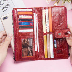 <span class=keywords><strong>Portafoglio</strong></span> Vintage in <span class=keywords><strong>Pelle</strong></span> da <span class=keywords><strong>Donna</strong></span> Contact's, <span class=keywords><strong>Portafoglio</strong></span> Bifold per Telefono con Doppia Cerniera e Chiusura a Scatto, Ideale per il Commercio all'Ingrosso - Product Image 4