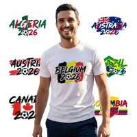 Nouveau design de transfert DTF pour vêtements, thème événement sportif City 2026, souvenir de l'événement de football, transfert DTF factice pour le jour du match de football