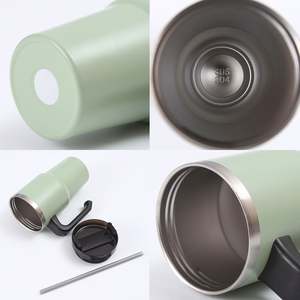 Custom logo 20oz 30oz Business Gifts Travel Sports Mug Thermos <b>Double</b> <b>Wall</b> Insulated Stainless Steel Grippy Tumbler With Handle - Product Image 3