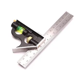 Professional Resolution Adjustable Aluminium Alloy Angle Combination Square Ruler