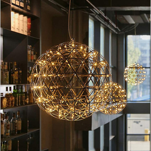 Nhà hàng Bắc Âu hậu hiện đại ánh sáng mặt dây chuyền sáng tạo hình cầu Đèn chùm điều khiển từ xa bầu trời đầy sao tia lửa bóng pháo hoa Hành Tinh - Product Image 2