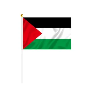 Bandiere sventolanti a mano Mini Palestine in poliestere paese palestinese personalizzato eventi sportivi