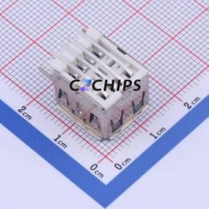 907-211A1019D10200 <b>USB</b> Connector Bent Lead Through Hole Connector Type-<b>A</b> <b>USB</b> <b>2.0</b> Female Right Angle Insert - Product Image 2