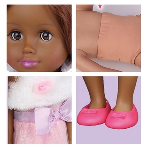 Vente en gros poupée <span class=keywords><strong>noire</strong></span> de 18 pouces à la mode poupée de chiffon pour petite fille en peluche avec jolie robe pour enfants cadeau jeu de simulation - Product Image 4