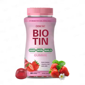 OEM Biotin Haar-, Haut- und Nagel-Gummibärchen mit <span class=keywords><strong>Vitamin</strong></span> <span class=keywords><strong>C</strong></span> und E für Schönheitsunterstützung, Nicht für Schwangere - Product Image 1