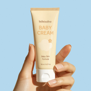 Crema para Bebés Bebesolve con Ácido Hialurónico de Alta Concentración y Centella Asiática, Hidratación, Alivio de la Picazón, 150 ml, Coreana - Product Image 1