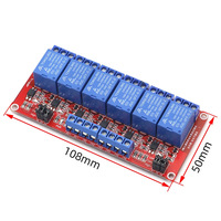Modules de relais 5V, 12V, 24V à 1/2/4/6/8 circuits avec isolation par optocoupleur, déclenchement par niveau bas/hausse, microcontrôleur