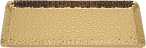 Bandeja decorativa de metal de alta resistencia con base antideslizante para servir alimentos y bebidas de forma segura u organización elegante del hogar - Product Image 2