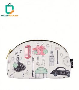 BSCI precio bajo venta al por mayor moda personalizada viaje mujer lona maquillaje cosmético bolsa PVC colgante maquillaje viaje bolsa para mujer chica - Product Image 1