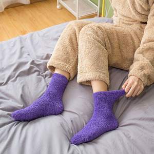 KANGYI Winter Autumn Women <strong>Socks</strong> Thickened Microfiber <strong>Socks</strong> Tube Terry Fuzzy <strong>Cozy</strong> <strong>Socks</strong> - Product Image 4
