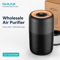 Ensemble de 2 purificateurs d'air HEPA H13 pour la maison, la chambre, le bureau, avec éponge parfumée, aromathérapie, purificateur d'air portable, livraison rapide