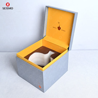 Grand paquet de cadeaux en papier plat de luxe personnalisé tasse de parfum carrée fantaisie emballage artisanal en céramique conception de boîtes rigides