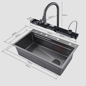 Top1 Gootstenen Walvis Regenwater Wastafel Grote Enkele Sleuf Verdikte Honingraat Wastafel Rvs Rvs Home Smart Gootsteen - Product Image 1
