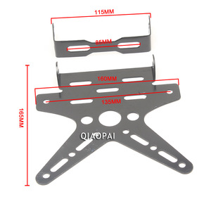 Modified Motorcycle License Plate Bracket Adjustable Aluminum Alloy For Scooters Electric Vehicles Universal Fit Rear <b>Mount</b> - Product Image 2