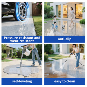 Revestimiento autonivelante de arena epoxi coloreada para pisos, uso en interiores y exteriores, pintura para pisos de cemento resistente al desgaste. - Product Image 4