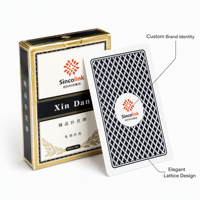 Cartes à jouer Guan Dan personnalisées haut de gamme pour entreprises, marque Sincolink, papier cartonné 310 g/m² à âme bleue, finition lin