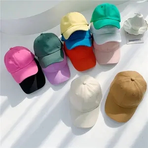 Chapeaux blancs pour enfants, casquette de baseball avec logo brodé personnalisé non structuré pour enfants