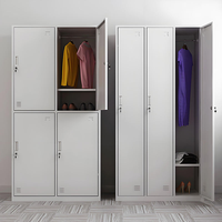 Casier métallique de haute qualité pour employés, armoire de vestiaire de gym avec compartiments, miroir et design moderne pour usage extérieur et scolaire