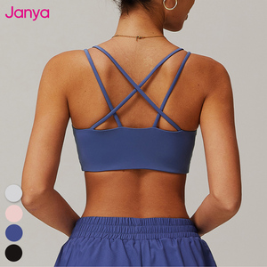 Janya Ventes Flash Ensembles de sport pour salle de sport, soutien-gorge de sport <span class=keywords><strong>sexy</strong></span> pour filles avec coussinets amovibles et shorts de sport à double couche avec poches tissées, ensemble de yoga - Product Image 3