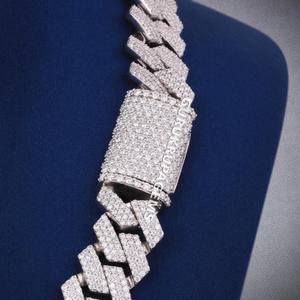 Nouveauté 2026 : Collier Chaîne Cubaine de Luxe en Argent Sterling 925 avec Micro-Pavé de Diamants VVS, 20 Pouces, pour Homme, Cadeau de Mariage - Product Image 4