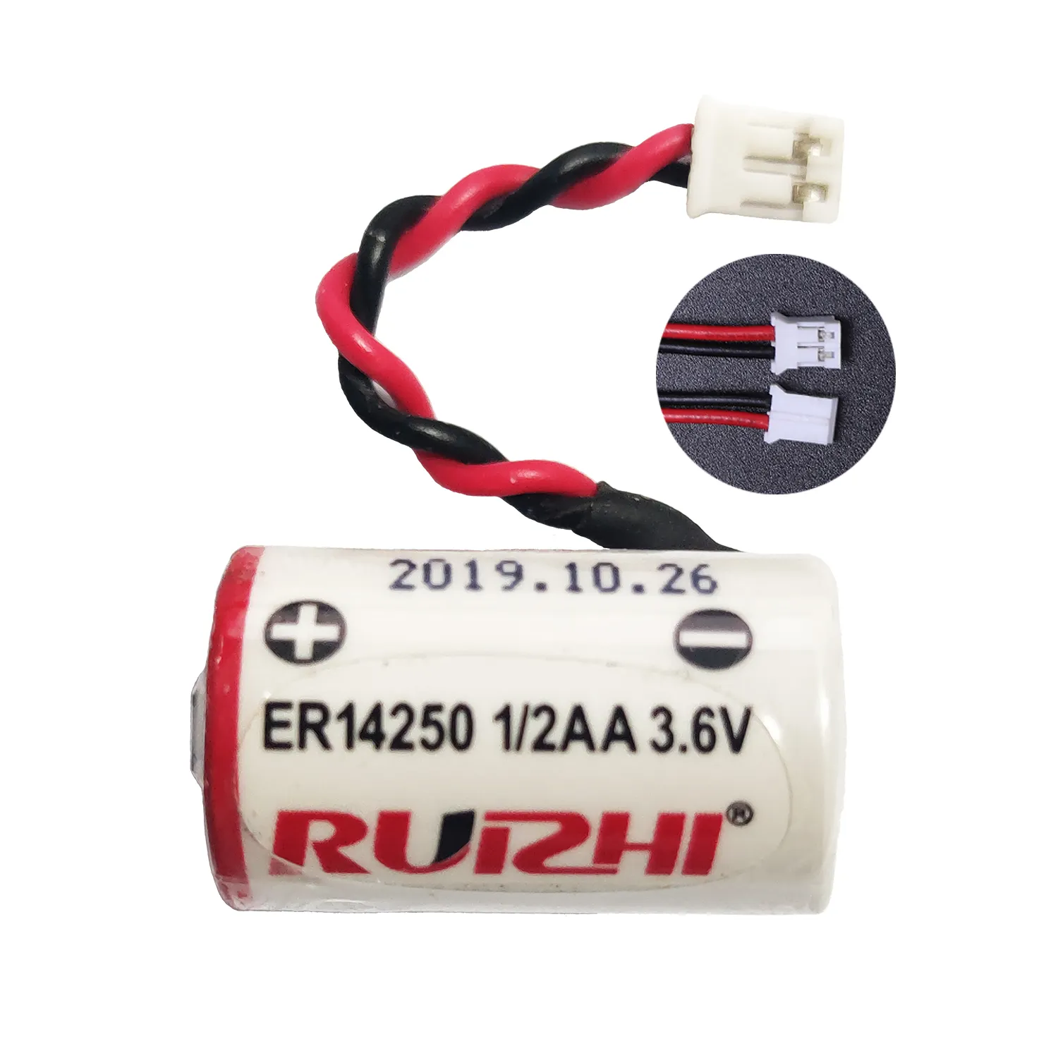 Penjualan laris harga baterai Lithium ER14250 siklus hidup dalam baterai Lithium 3.6V 1200mAh dengan senar