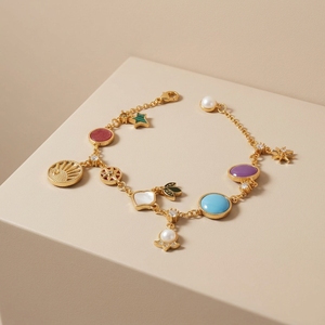 Regali per San Valentino, Braccialetto Portafortuna con Charm 'Ti Amo', Gioielli da Donna in Acciaio Inossidabile con Perline - Product Image 2