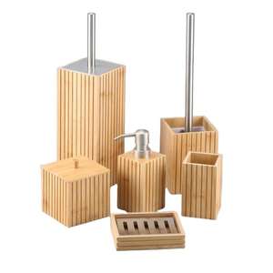Accessoires de salle de bains en bois <span class=keywords><strong>distributeur</strong></span> de savon porte-savon porte-gobelet porte-rouleau de <span class=keywords><strong>papier</strong></span> toilette pour hôtel maison salle de bains - Product Image 1